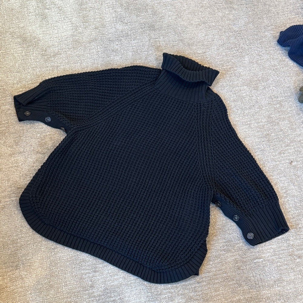 J. Crew Black Cowl Neck Sweater